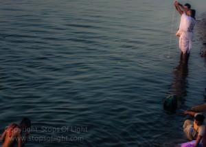 Morning rituals along the river ghats, Varanasi